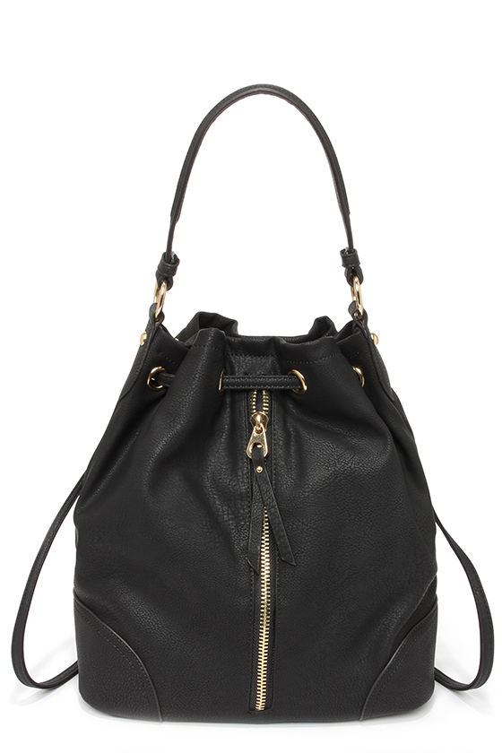 Cool Black Backpack - Convertible Backpack - Black Bucket Bag - $67.00 ...