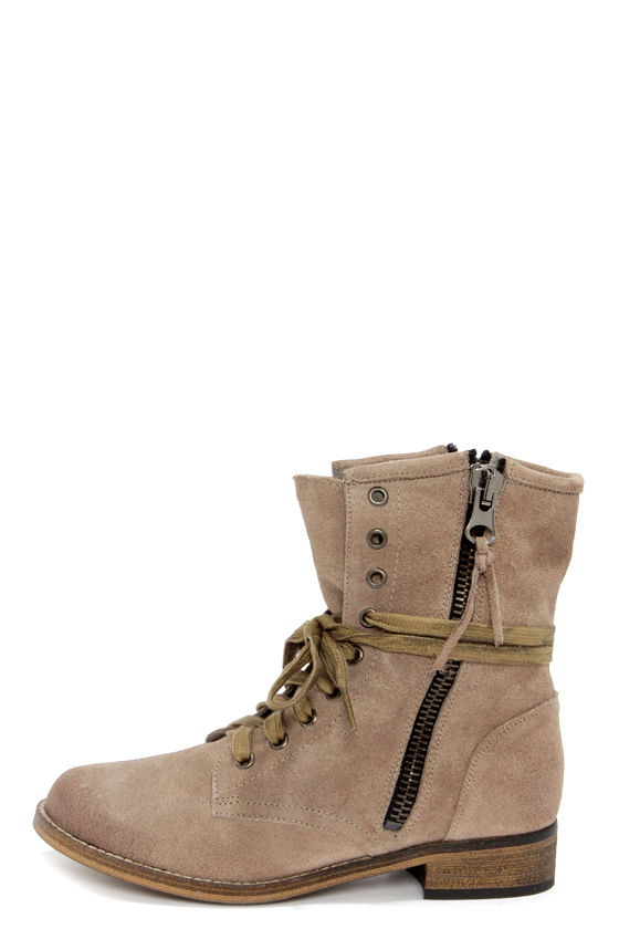 Cute Suede Boots - Grey Boots - Lace-Up Boots - Ankle Boots - $139.00 ...