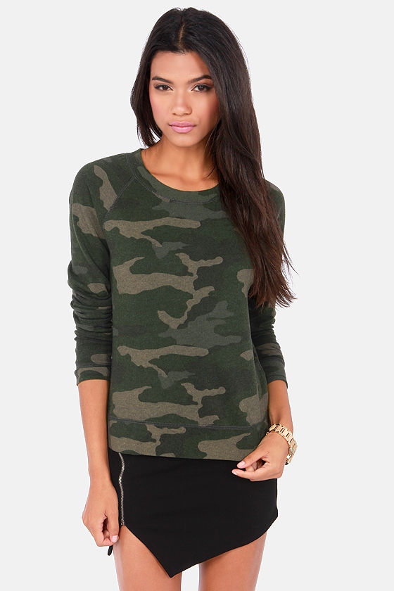 army print sweatshirt womens