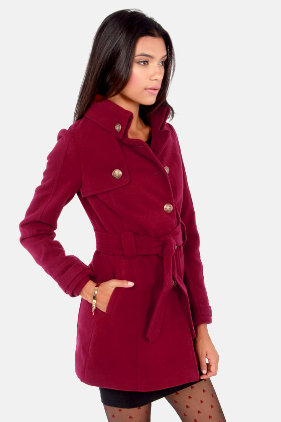 Wine store colored peacoat