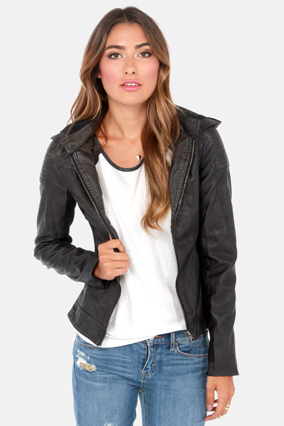 Black Swan Rise Above Black Vegan Leather Jacket