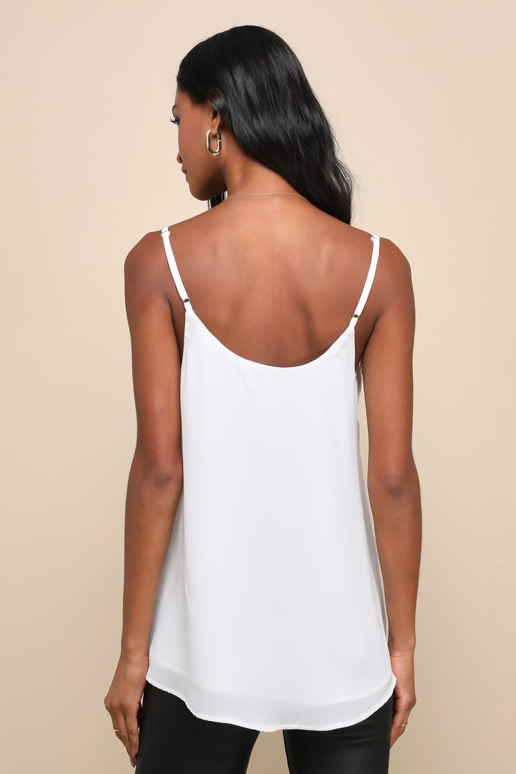 White Tank Top - Strappy Back Tank Top - Strappy Cami Top - Lulus