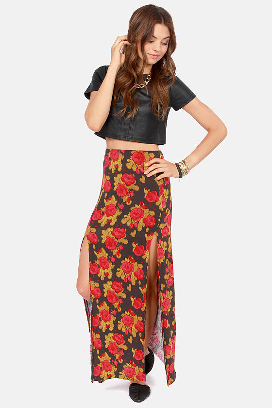 Obey Love Scene Skirt - Floral Print Skirt - Maxi Skirt - $49.00 - Lulus