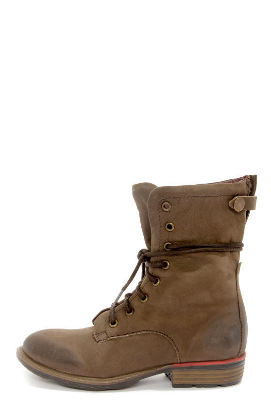 Cute Brown Boots - Leather Boots - Lace-Up Boots - $119.00 - Lulus