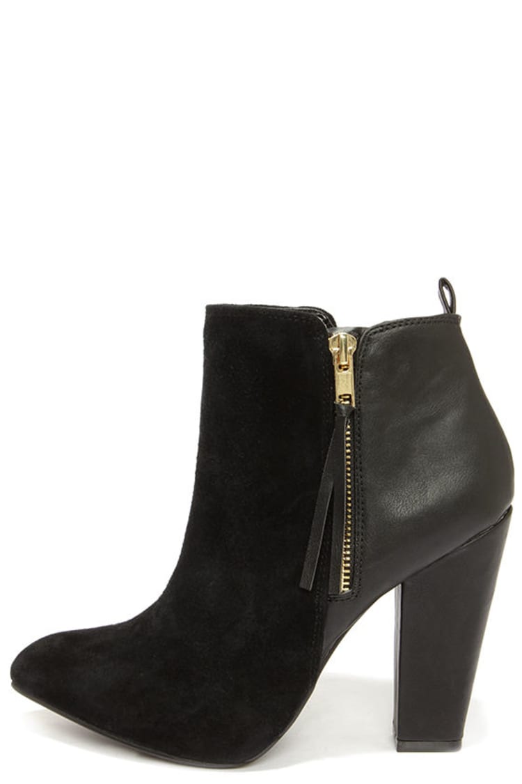 Steve Madden Jannyce - Black Boots - Suede Leather Boots - $149.00 - Lulus