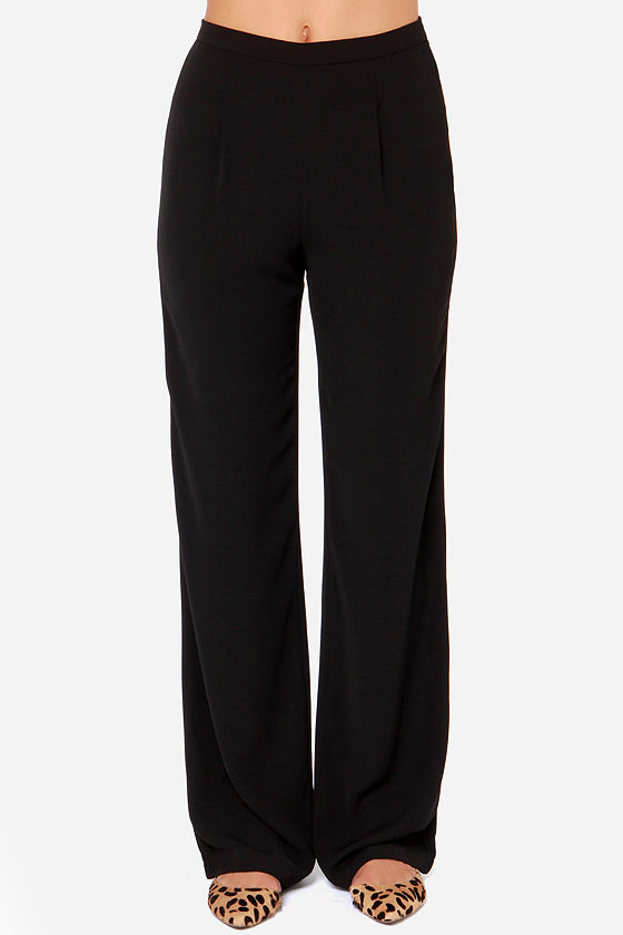 Wide-Leg Pants - Black Pants - Comfy Pants - $43.00