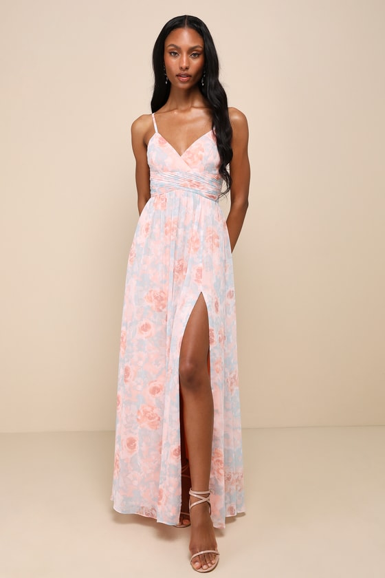 Lulus peach hot sale dress