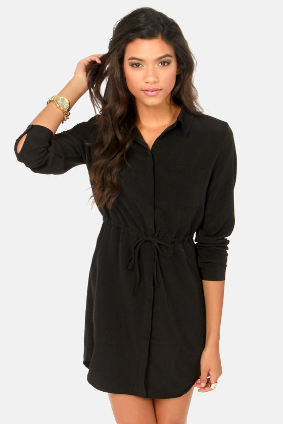 women black dress shirt