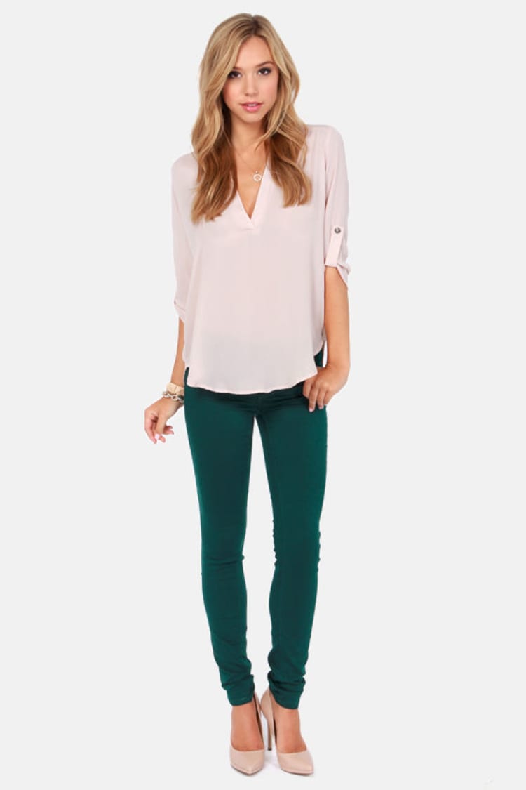 Cute Emerald Green Jeans - Skinny Jeans - Dark Green Jeans - $51.00 - Lulus