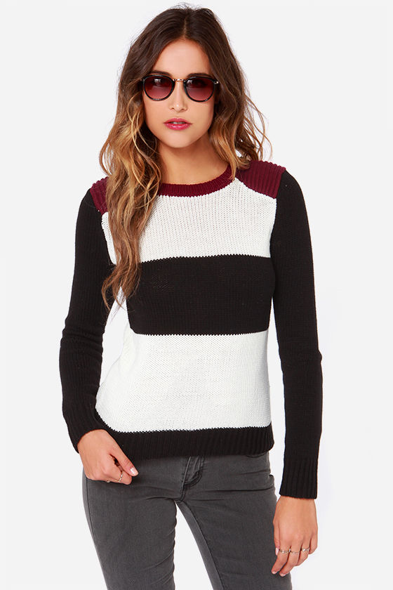 Cool Color Block Sweater - Raglan Sweater - Knit Sweater - $63.00 - Lulus