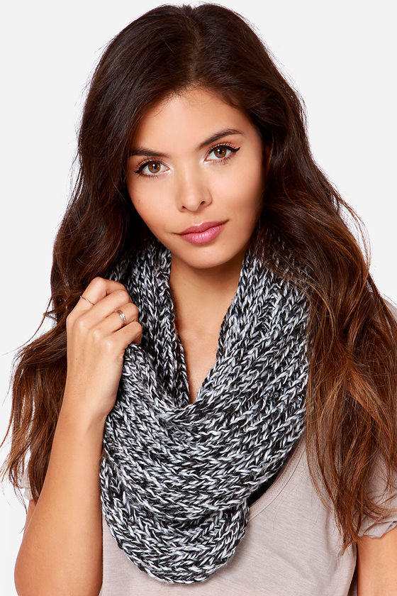 Cute Infinity Scarf - Black And White Scarf - Neck Warmer - $15.00 - Lulus