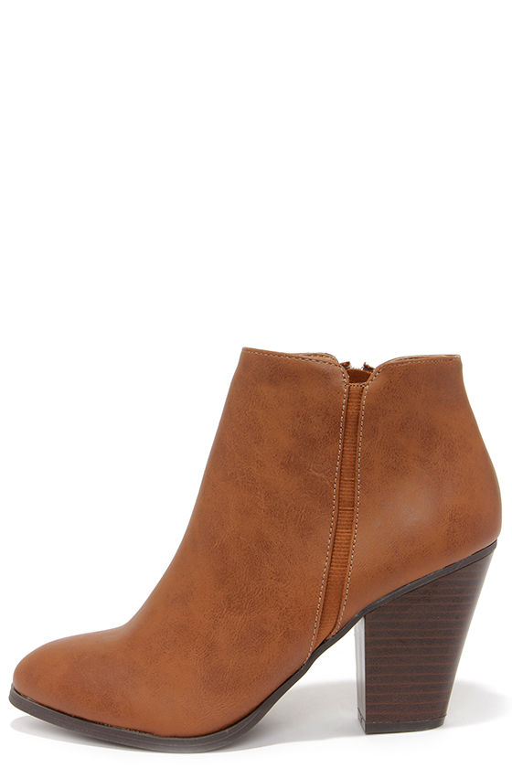 ankle booties tan