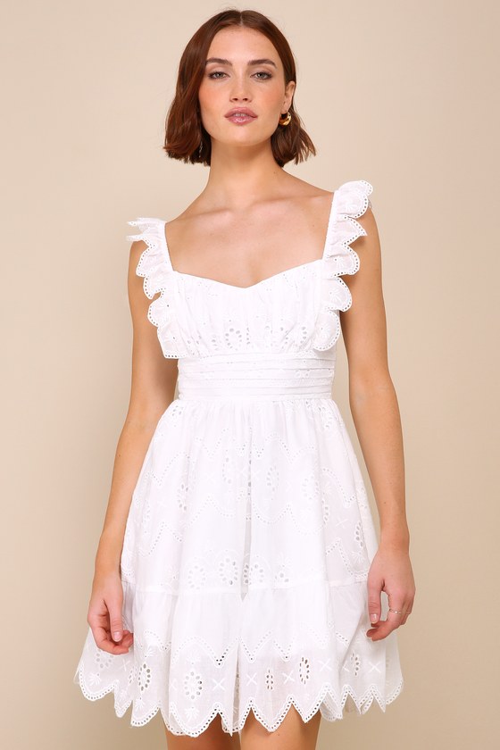 Lulus white eyelet dress best sale