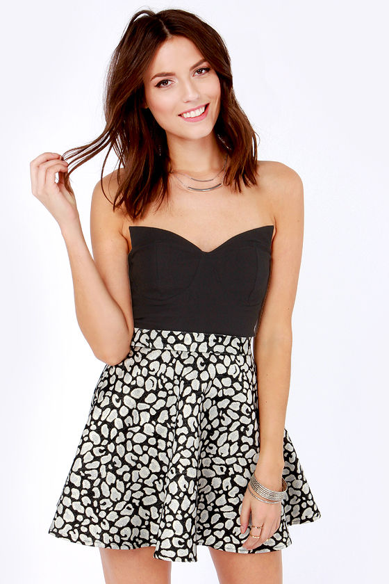 Cute Black Top Bustier Top Crop Top 3000 Lulus 