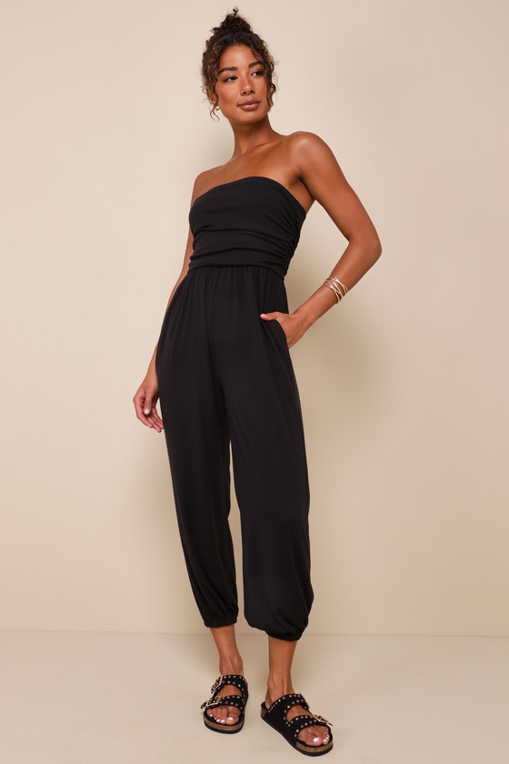 Strapless jogger jumpsuit online