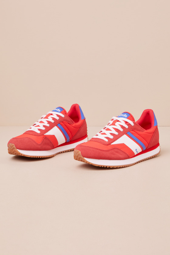 Red leather keds online