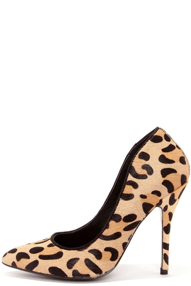 Chic Leopard Heels - Pony Fur Heels - Leather Pumps - $99.00 - Lulus