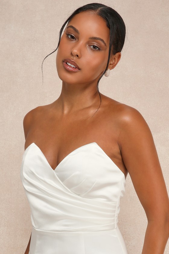 Lulus store This is Real Love White Satin Maxi Dress