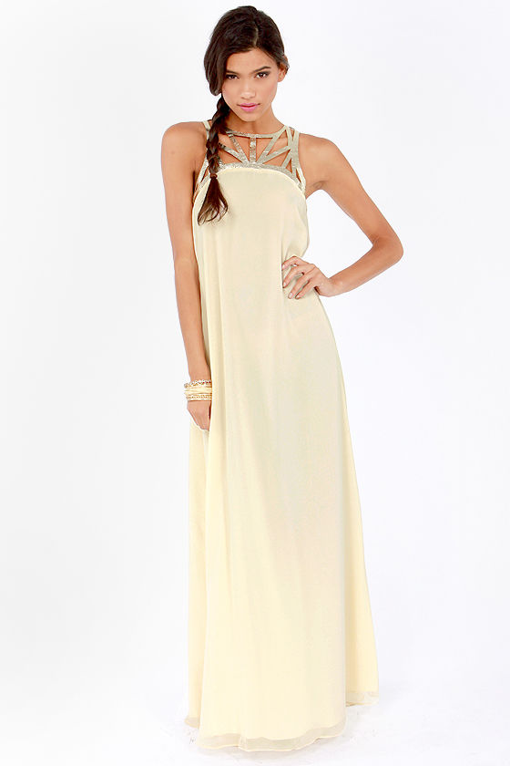 Lumier Dress - Cream Dress - Maxi Dress - Prom Dress - Bridesmaid Dress ...