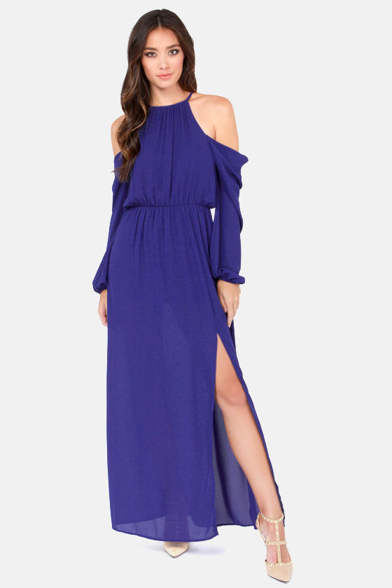 Cute Blue Dress - Maxi Dress - Long Sleeve Dress - $56.00 - Lulus