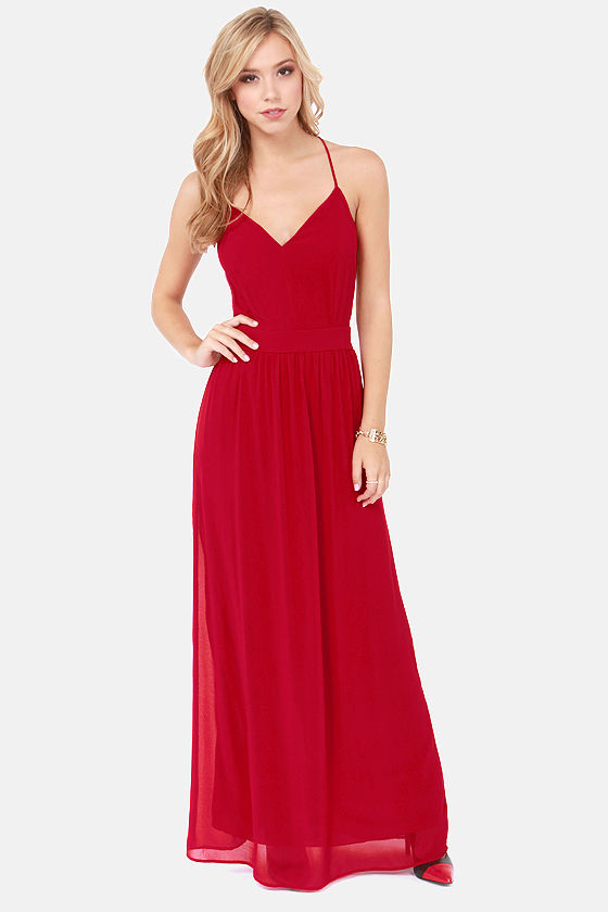 Sexy Wine Red Backless Dress Wine Red Dress Maxi Dress Lulus 8073