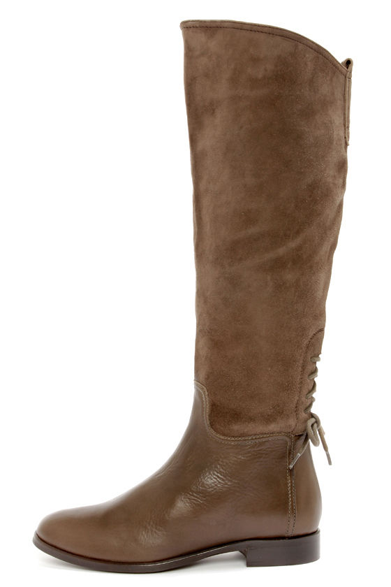 Cute Taupe Boots - Suede Boots - Riding Boots - $137.00 - Lulus