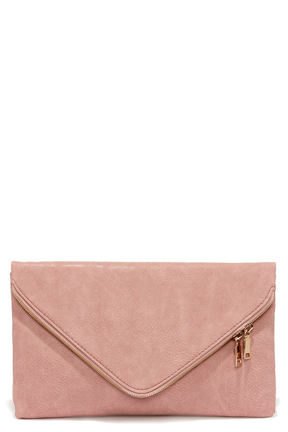 Cute Blush Pink Clutch - Envelope Clutch - Vegan Leather Purse ...
