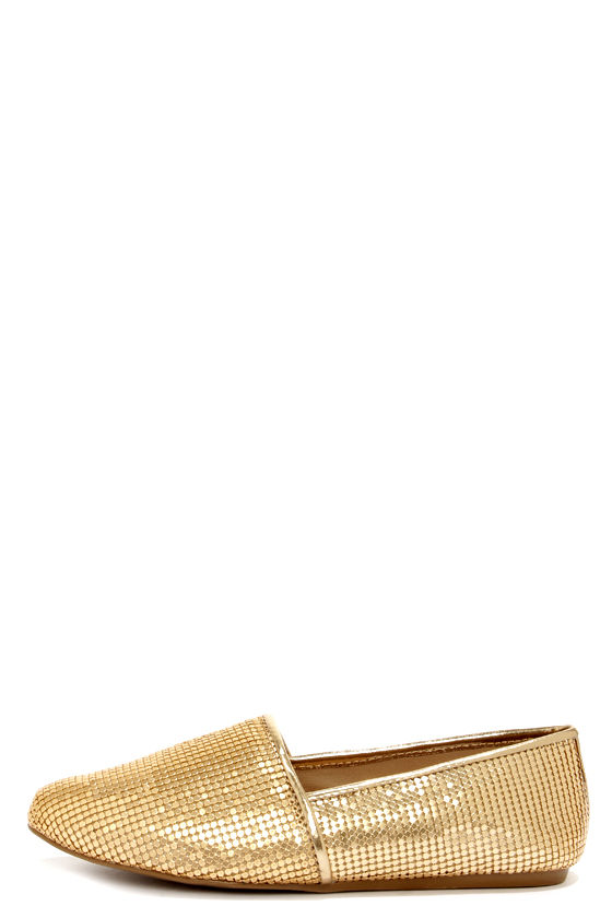 Cute Gold Loafers - Sequin Loafers - Loafer Flats - $69.00 - Lulus