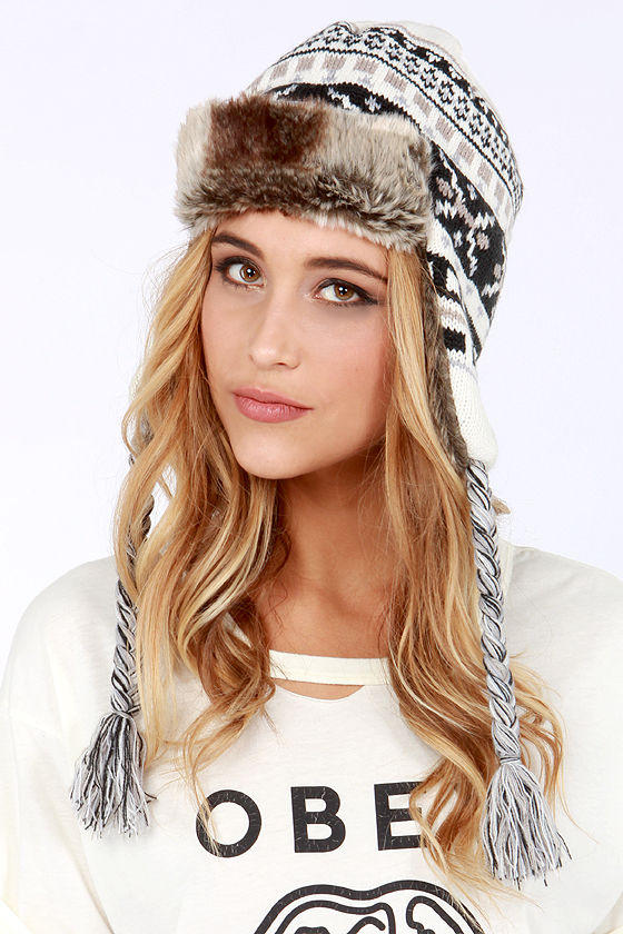 Billabong Stormy Faux Hat - Ivory Hat - Sherpa Hat - $29.50 - Lulus