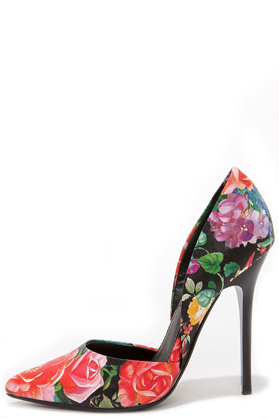 floral steve madden heels
