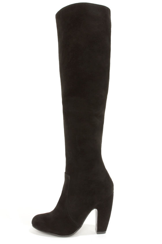 Cute Black Boots - Over the Knee Boots - Suede Boots - $169.00 - Lulus