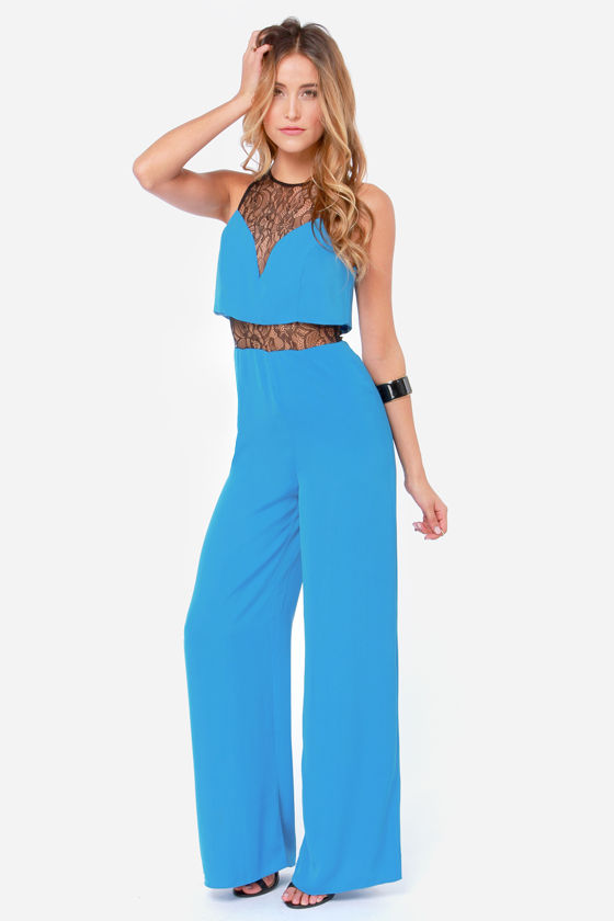 bright blue playsuit