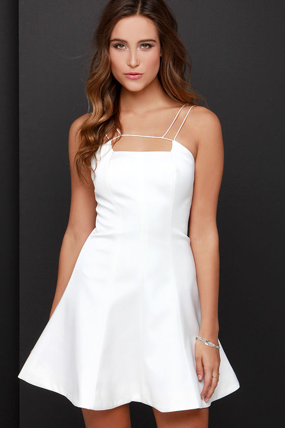 Keepsake Mirror Image Dress - Ivory Dress - Fit and Flare Dress - $97. ...