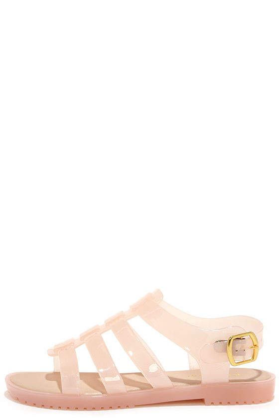 nude jelly shoes