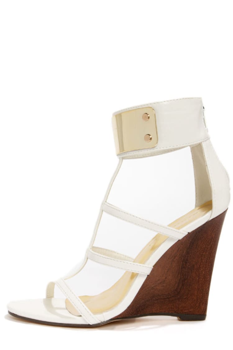 Cute White Wedges - T-Strap Shoes - Wedge Sandals - $45.00 - Lulus