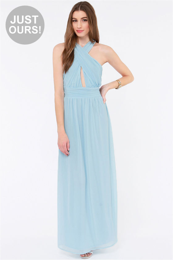 Pretty Light Blue Dress - Chiffon Dress - Maxi Dress - $62.00 - Lulus