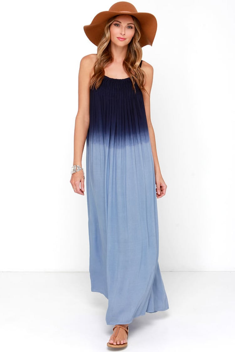 Dip-Dye Dress - Blue Maxi Dress - $45.00 - Lulus