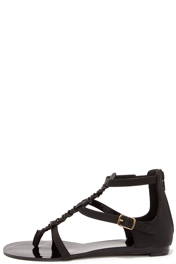 Cute Black Sandals - Flat Sandals - Gladiator Sandals - $30.00 - Lulus