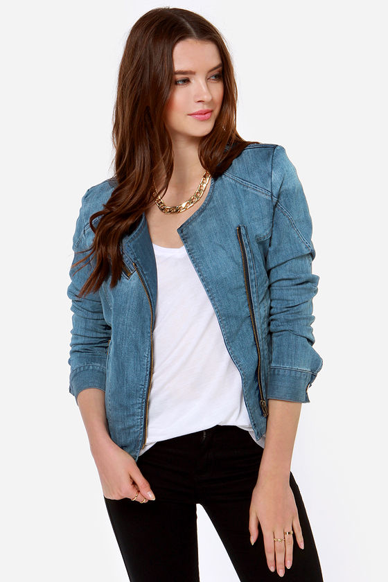 Cute Denim Jacket - Jean Jacket - Blue Jacket - $70.00 - Lulus