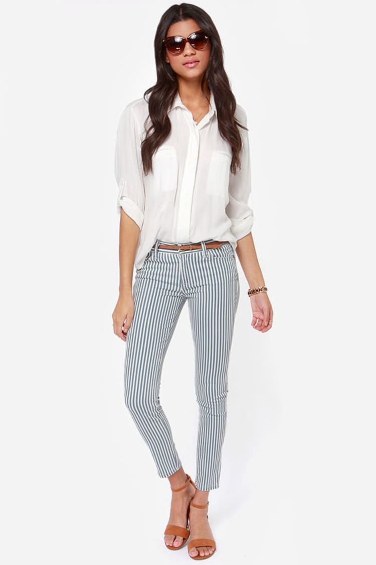 Cute Striped Pants - Skinny Pants - Skinny Jeans - Striped Jeans - $49.00 -  Lulus