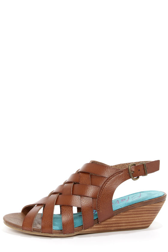 brown peep toe sandals