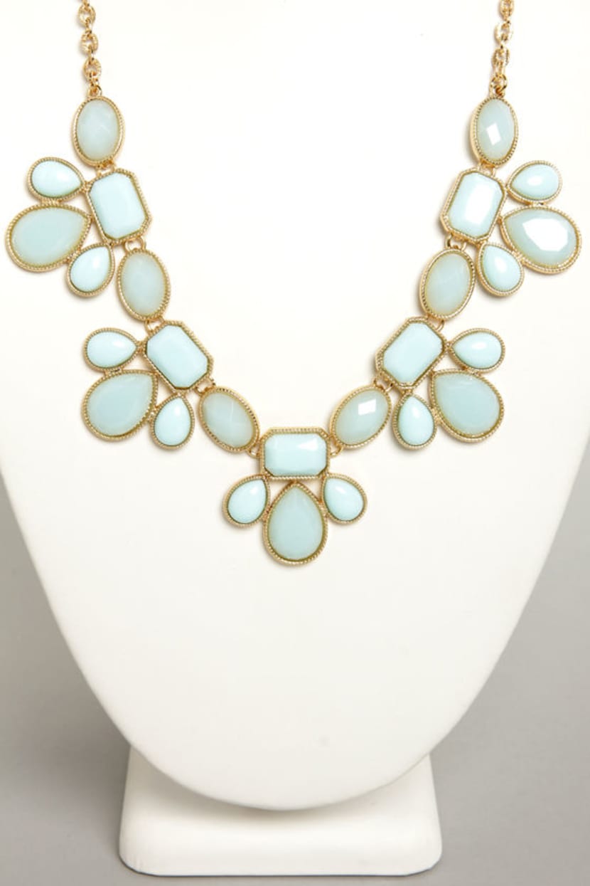 Gorgeous Light Blue Necklace - Statement Necklace - $16.00 - Lulus