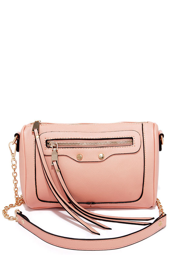 blush leather purse