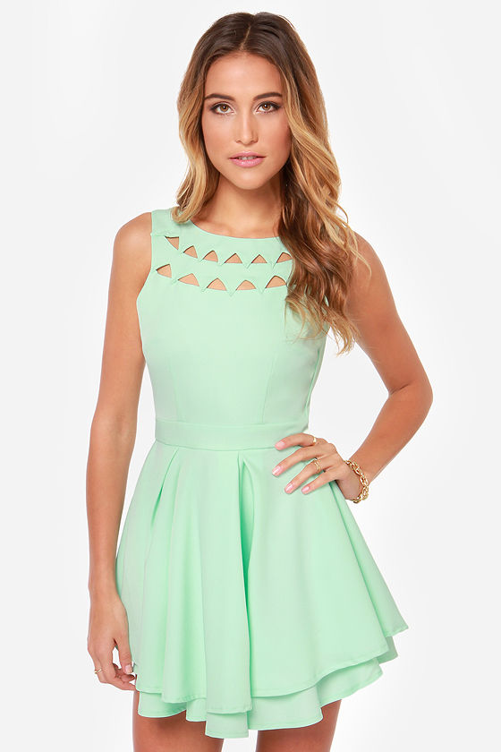 Sexy Mint Dress - Backless Dress - Skater Dress - Mint Green Dress ...