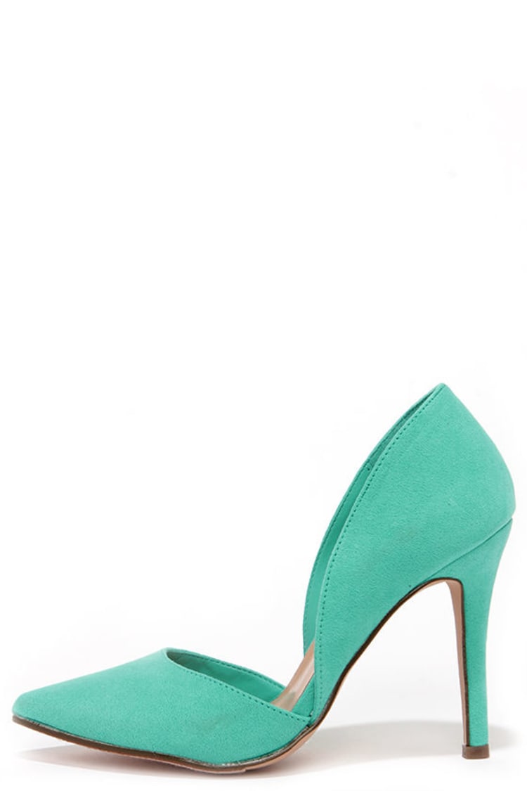 Cute Aqua Heels - Green Pumps - D'Orsay Heels - $26.00 - Lulus