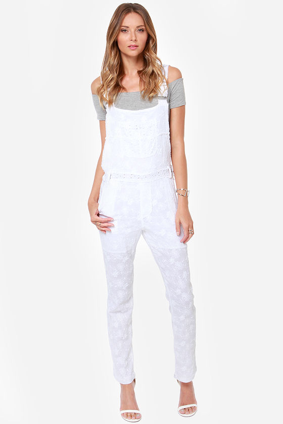 Cute White Overalls - Lace Overalls - $83.00 - Lulus