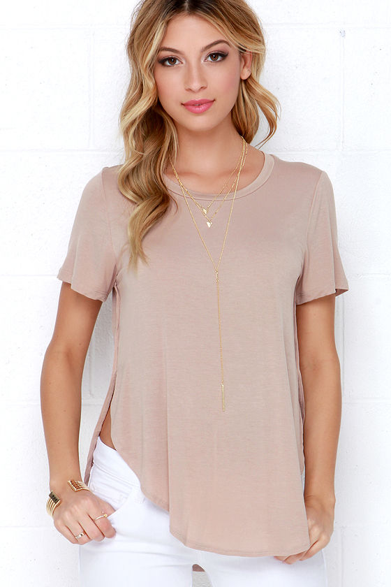 Cute Taupe Tee - T-Shirt - Taupe Top - $39.00 - Lulus