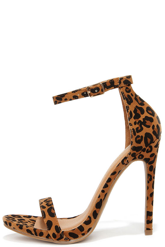 black leopard print sandals