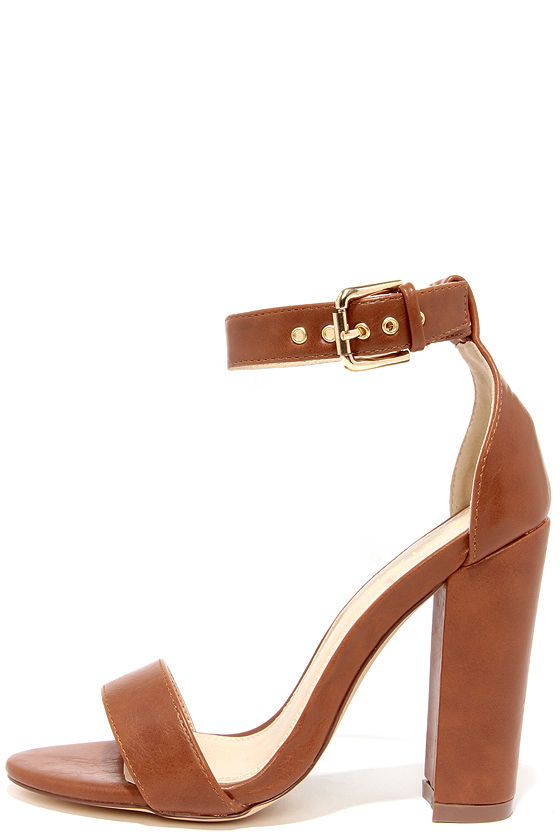 Cute Ankle Strap Heels - High Heel Sandals - Brown Heels - $34.00 - Lulus