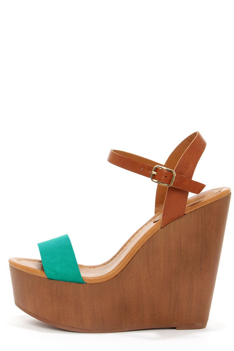 Cute Platform Wedges - Aqua Shoes - Wedges Sandals - $30.00 - Lulus